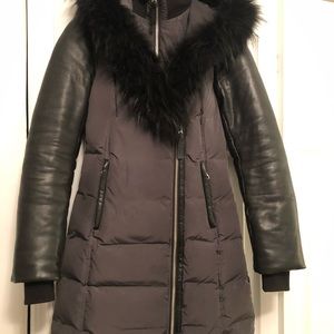 COPY - Mackage with leather arms size XS. Beautiful down coat